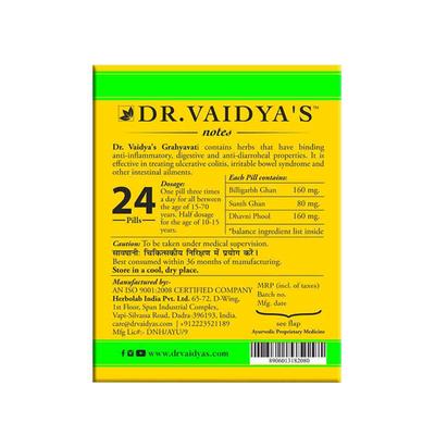 Dr. Vaidya's Grahyavati Pills (Pack of 3 x 24's) - Speciality Medicines
