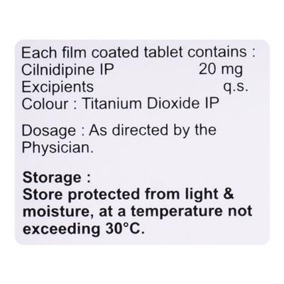 CILDIPIN 20mg Tablet 10's - Hypertension-Cal