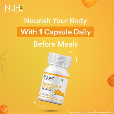 INLIFE Pumpkin Seed Extract Capsules 60's - Calcium And Minerals