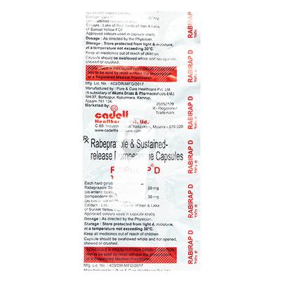 RABIRAP D Capsule 10's - Ulcer/Reflux/Flatulence-Aaa