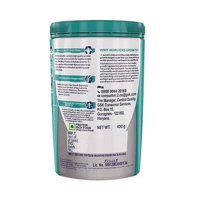 Horlicks Growth Plus Powder - Chocolate Flavour 400 gm (Pet Jar) - Nutritional Supplement