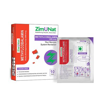 ZIMUNAT METHYLCOBALAMIN SUGAR FREE 1000mcg Orally Disintegrating Strips 10's - Nootropics And Neurotrophics
