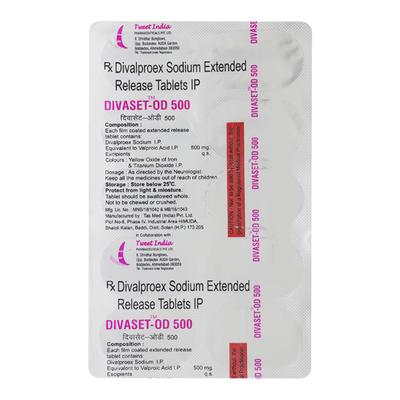 DIVASET OD 500mg Tablet 10's - Epilepsy/Convulsion-Ant