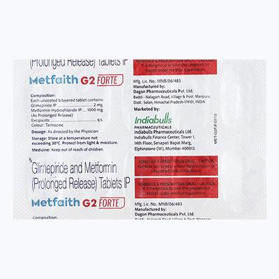 METFAITH G2 FORTE Tablet 10's - Diabetes-Ant