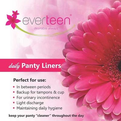 everteen Daily Panty Liners With Antibacterial Strip for Light Discharge & Leakage in Women - 1 Pack (30pcs) 1's - Panty Liners