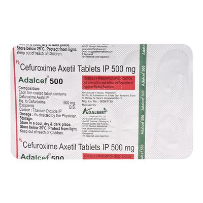 ADALCEF 500mg Tablet 10's - Bacterial Infections-Cep