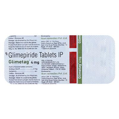 GLIMETAG 4 MG Tablet 10's - Diabetes-Ant