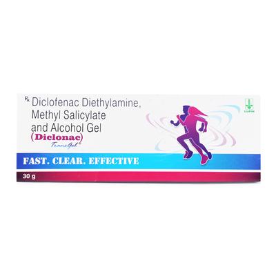 Diclonac Transgel Gel 30gm - Pain relief-Nsa
