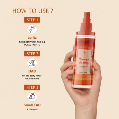 CGG Cosmetics Body & Hair Mist - Orange Spring 100 ml - Body Mist/Spray