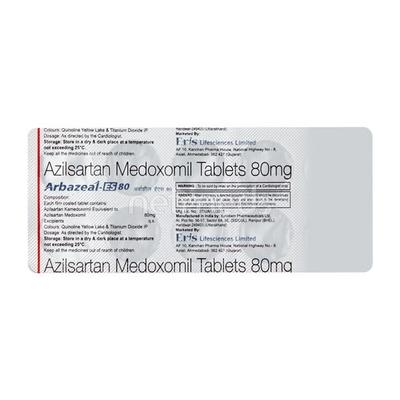 Arbazeal ES 80mg Tablet 10'S - Hypertension-Ang