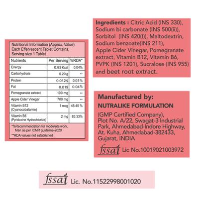 FixUpHealth Apple Cider Vinegar Effervescent Tablet - Apple Flavour 15s & FixUpHealth Biotin Effervescent Tablet - Orange Flavour 20s 1's - Apple Cider Vinegars