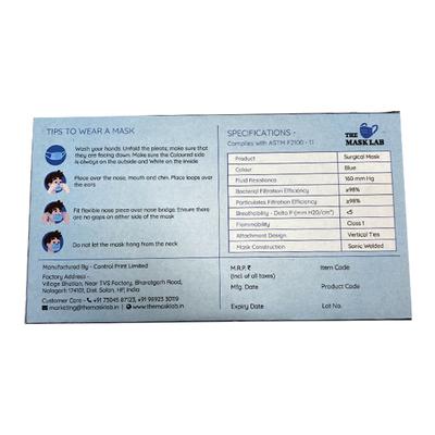 The Mask Lab Disposable Surgical 3 Ply Face Masks (Pack of 10) - Face Mask