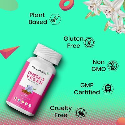 Fixuphealth Omega 3 Vegan Capsule (Pack of 2 x 60s) 1's - Omega Fish Oil Fatty Acids