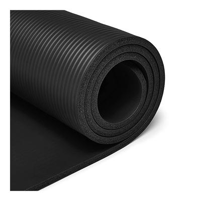 MuscleXP (13 mm) Thick NBR Material Yoga Mat - (Black) 1's - Workout Essentials