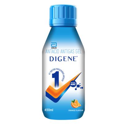 Digene Acidity & Gas Relief Gel - Orange Flavour 450 ml - Acidity