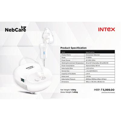 Intex Nebcare Compressor Nebulizer (IT - NEB01) - Nebulizers / Vaporizer