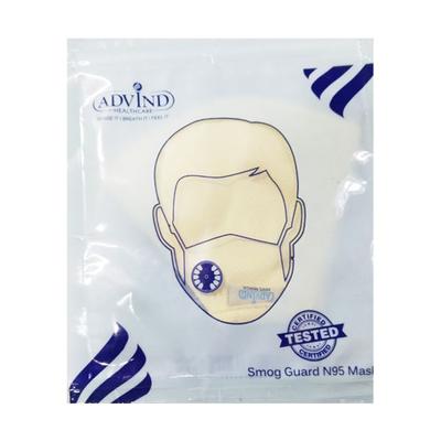 Advind Smog Guard N95 Face Mask with One Valve (Adult Free Size) - Yellow 1's - Face Mask