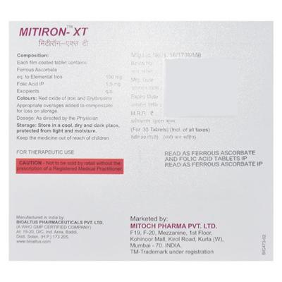 MITIRON XT Tablet 15's - Supplements-Vam