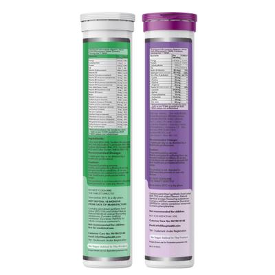 FixUpHealth Multivitamins and Multiminerals Effervescent Tablet - Orange Flavour 20s & FixUpHealth Biotin Effervescent Tablet - Orange Flavour 20s 1's - Multi-Vitamins