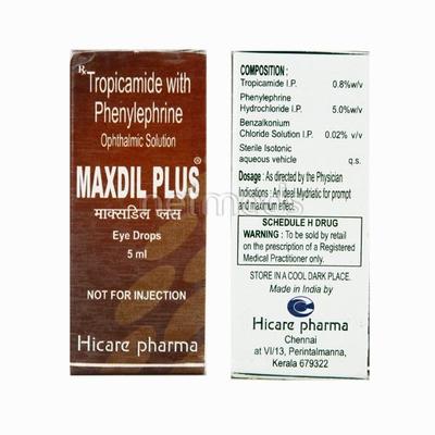 Maxdil Plus Eye Drops 5ml - Mydriasis