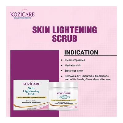 Kozicare Skin Whitening Scrub 100 gm - Scrubs & Exfoliants