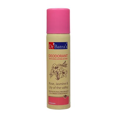 Dr Batra's Deodorant For Women - Rose, Jasmine & Lily of Valley 100 gm - Women Deodorants/Roll-Ons