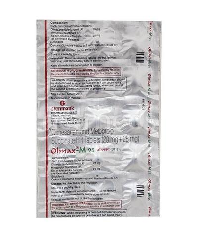 Olmax M 25mg Tablet 15'S - Hypertension-Ang