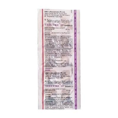 Telcure 20mg Tablet 10'S - Hypertension-Ang