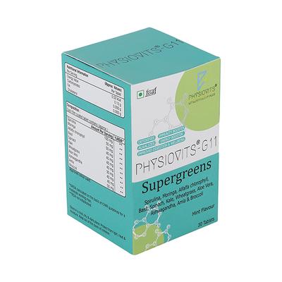 Physiovits G-11 Supergreens Tablet - Mint Flavour 30's - Multi-Vitamins