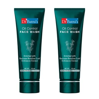 Dr Batra's Oil Control Face Wash - Barosma Betulina & Echinacea Extract (Pack of 2 x 100 gm) - Face Washes