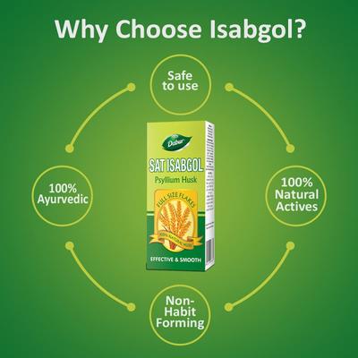 Dabur Sat Isabgol Husk 180 gm - Speciality Medicines
