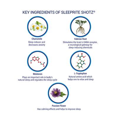 SleepRite Shotz - Litchi-Licious (Pack of 6 x 60 ml) - Mental Health