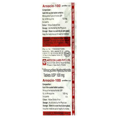 Arnocin 100mg Tablet 10'S - Bacterial Infections-Tet