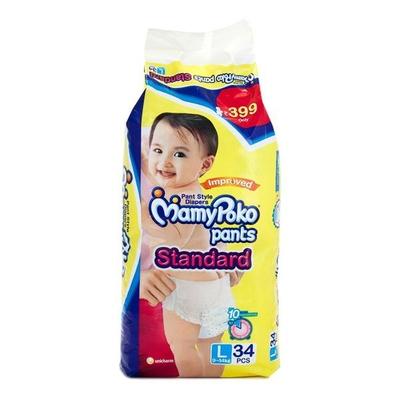 MamyPoko Pants Standard (L) 34's - Diapers & Wipes