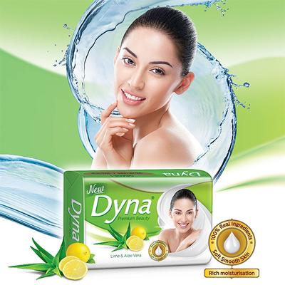 Dyna Beauty Soap - Lime & Aloe Vera Extracts (Pack of 4 x 125 gm) - Soaps