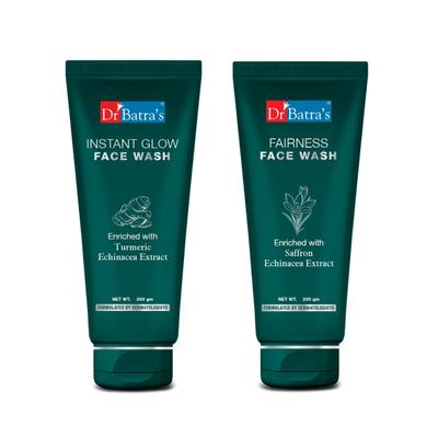 Dr Batra's Instant Glow Face Wash 200 gm + Fairness Face Wash 200 gm - Face Washes