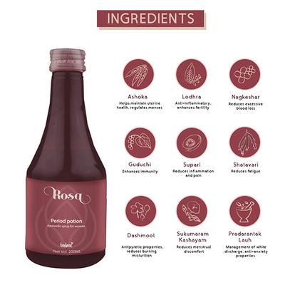Imbue Rosa Period Potion Herbal Tonic 200 ml - Health Products