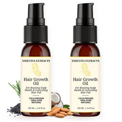 Essentia Extracts Pure Cold Pressed Hair Growth Oil (Pack of 2 x 100 ml) 1's - Hair Oils