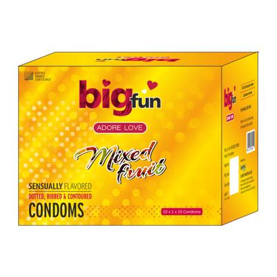 Bigfun Condoms - Mixed Fruit 10's - Plain/Flavoured Condoms