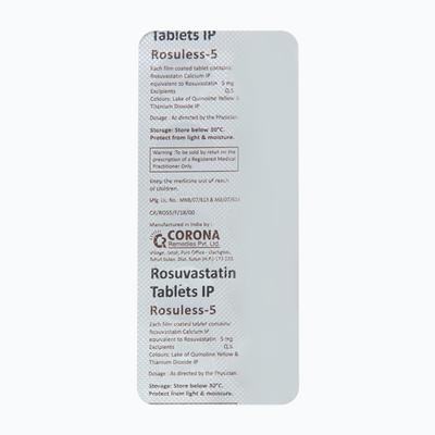 Rosuless 5mg Tablet 10'S - High Cholesterol-Dys