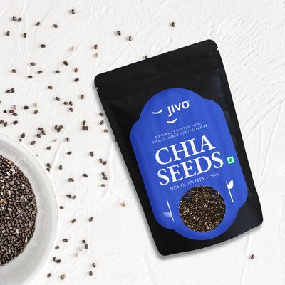 Jivo Chia Seeds 500 gm - Nutritional Bars