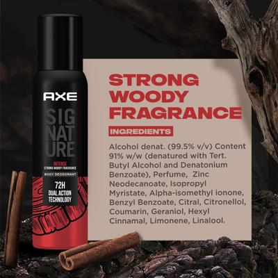 Axe Signature Body Deodorant (72H Dual Action Technology) - Intense 122 ml - Men Deodorants/Roll-Ons