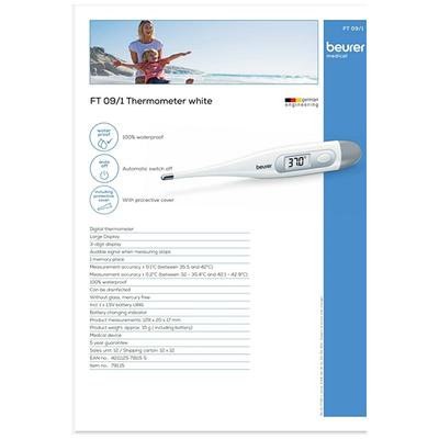 Beurer Medical Clinical Thermometer (FT 09) - Health Monitors And Equipment