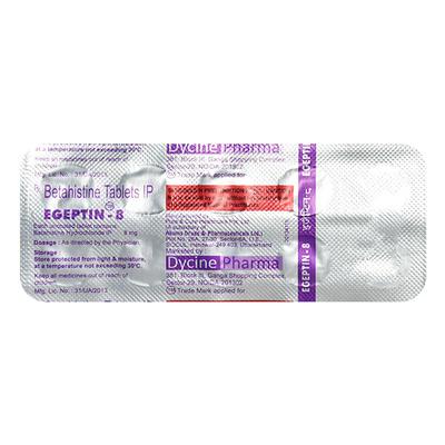 EGEPTIN 8mg Tablet 10's - Vertigo-Ant