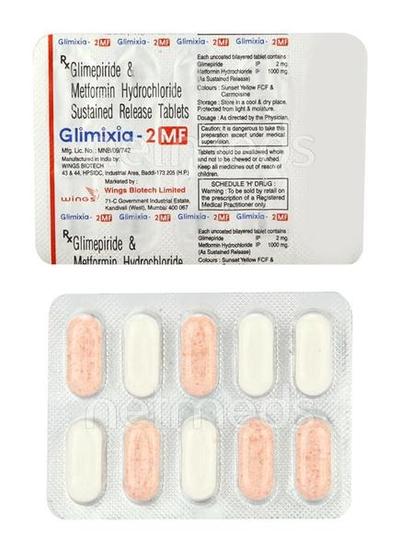 Glimixia 2Mf Tablet 10'S - Diabetes-Ant