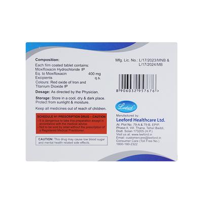 Moxiford 400mg Tablet 5'S - Bacterial Infections-Qui