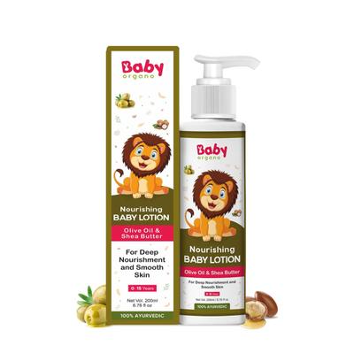 Baby Organo Ayurvedic Nourishing Baby Lotion - Olive Oil & Shea Butter 200 ml - Creams, Lotions & Oils