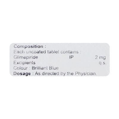 GLIMERIN 2mg Tablet 10's - Diabetes-Ant