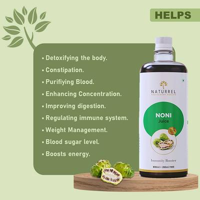 Naturrel Noni Juice 800 ml + Free 200 ml - Ayurvedic Juices