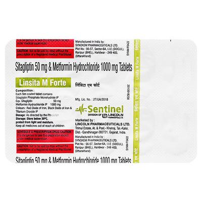 LINSITA M FORTE Tablet 10's - Diabetes-Ant